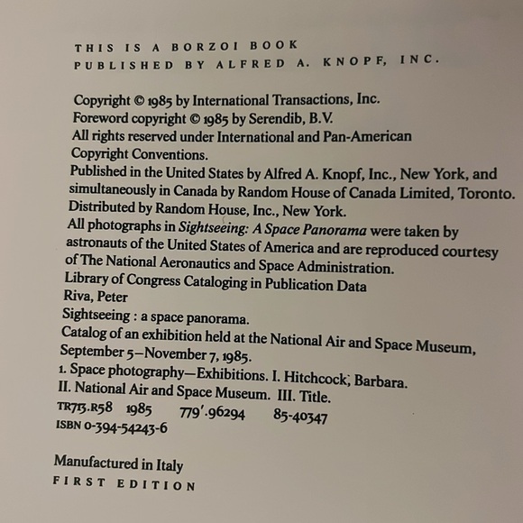 Sightseeing: A Space Panorama, NASA Photo Book - 1985 First Edition - Picture 3 of 16